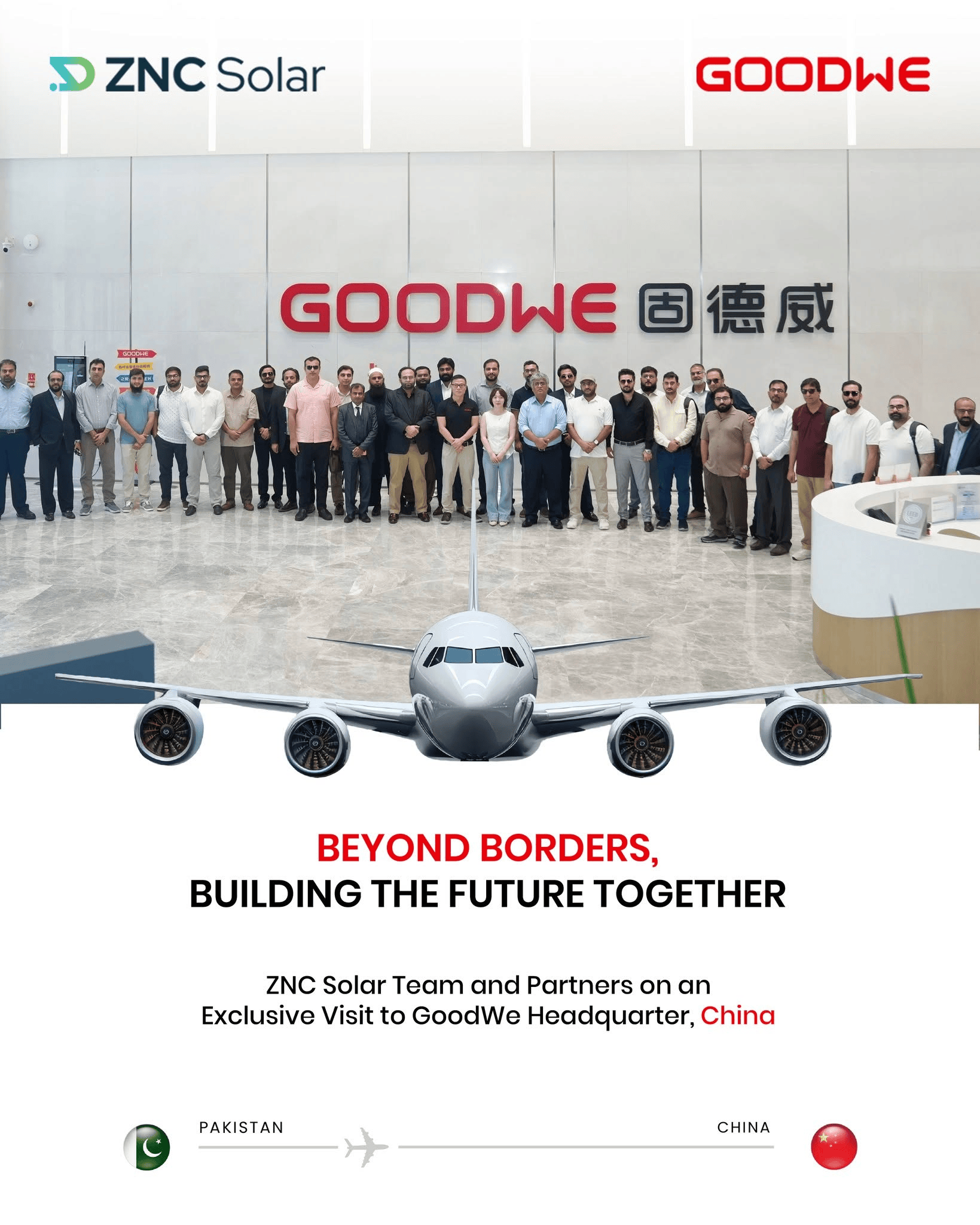 ZNC Solar Team & Valued Partners Visit to GoodWe Headquarters & Manufacturing Facility in China